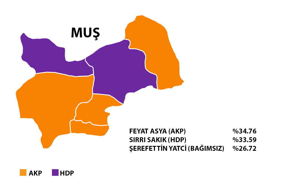 Muş 2019 Yerel Seçim Sonuçları